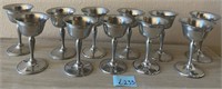 U - 11 PIECES VINTAGE STEMWARE (L235)