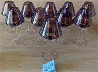 U - SET OF 10 VINTAGE STEMWARE (L239)