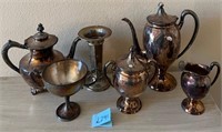 U - VINTAGE TEAPOTS, C&S SET, VASE, GOBLET (L241)