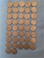 1907-1909 Liberty nickels; 42 count