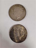 Peace Dollar (2); 1922 & 1927