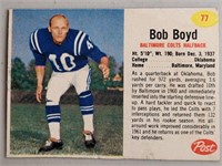 RARE CARD 1962 POST CEREAL BOB BOYD