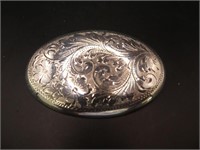 Birks Sterling Silver Engraved 2.25" Brooch