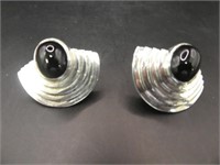 Sterling Silver & Black Onyx Art Deco 1" Earrings