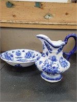 Vintage Cracker Barrel Pitcher & Basin Bowl