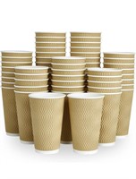 APPROX 400 PAPER COFFEE CUPS BROWN 16 OZ