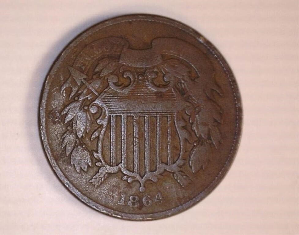 1864 Two Cent Coin