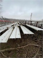 Bleachers, aluminum, 45’, iron frame, 5 Seat Rows,