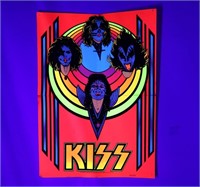 1976 KISS BLACKLIGHT FELT POSTER