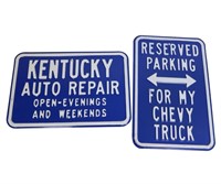 KENTUCKY AUTO REPAIR SIGN & CHEVY SIGN