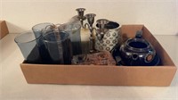 Teapot, Glasses, Candlestick, etc.