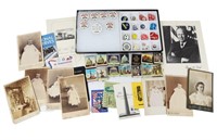 VINTAGE PHOTOGRAPHS, PINS, AND MORE