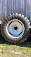 Firestone Duals, 0n Unverferth 9 hole wheels,