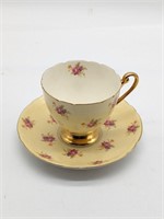 Shelley Yellow and Rose Bud Teacup