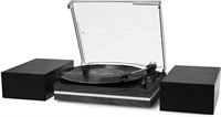 Vinyl Record Player with Speakers, 3 Speed