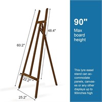 Somime A - Frame Wooden Display Easel with Wheels