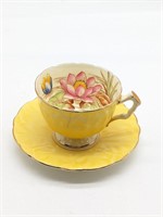 Aynsley Yellow Lily Pad Teacup
