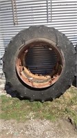 Firestone Tires Clamp On Wheels, 18.4 R38,