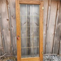 Wooden Door with Glass Insert 34" W x 80" L