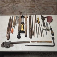 *Donated* Misc Lot: Files,Pipe Wrench,Tools