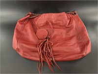 Vince Camut red leather ladies bag with chain shou