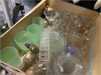 Large box lot of misc. glassware