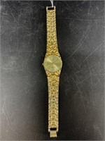 Le Baron 18kt gold plated quartz movement wrist wa