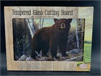 Tempered glass cutting board, new, 12" x 16"