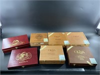 Collection of modern cigar boxes