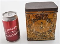 Antique boîte à thé Thos. Davidson No. 15, métal