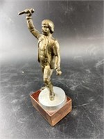 Small bronze figurine of an American Railroad tyco