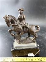 Cast bronze figurine of a British WWI cavalry man