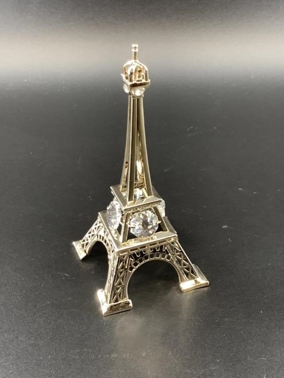 24kt Gold plated and Austrian crystal:  Eiffel Tow