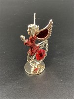 24kt Gold plated and Austrian crystal:  Angel