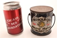 Ancienne boîte Monarch peanut butter, métal