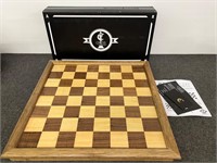 New Chess Armory 17” Inlaid Wood Chess Board Set