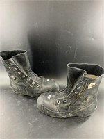 Vintage pair of black bunny boots, appears to be s