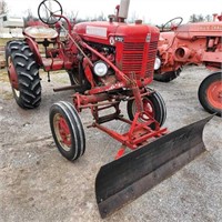 Farmall Super A Tractor w/Front Mount Blade