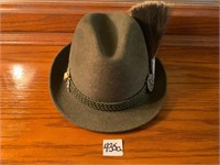Vintage Rockel German Wool Hunting Hat Size 6 3/4