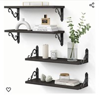 ($73) Goozii Black Floating Shelves for Wal