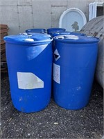 2 blue barrels