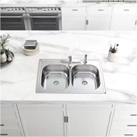 $159 Glacier Bay Double Bowl Stainless Sink