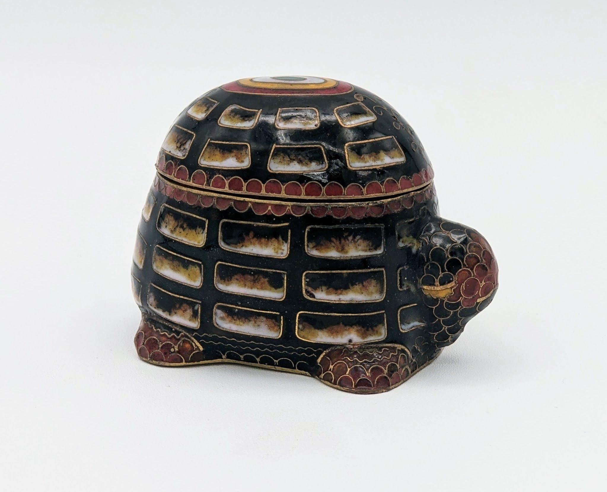 Ceramic Cloisonné Turtle Box