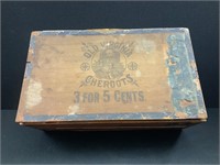 Old Virginia Cheroots Wood Cigar Box