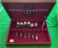 National Stainless 'Plume' Flatware Set & Case