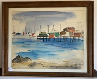 Jack Mays Original Watercolor Framed