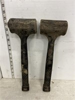 2 mallet hammers