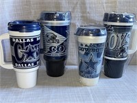 4 Vintage Dallas Cowboys Mugs