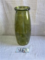 Very Tall Green Glass Vase