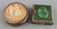 (2) Vintage Carved Pill Boxes